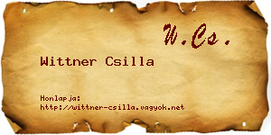 Wittner Csilla névjegykártya